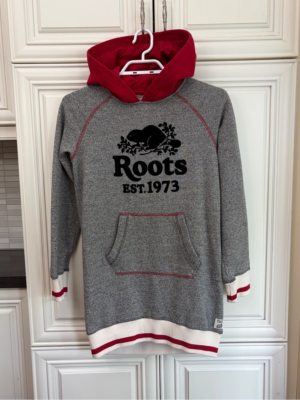 Roots Cabin girl’s hooded sweatshirt dress